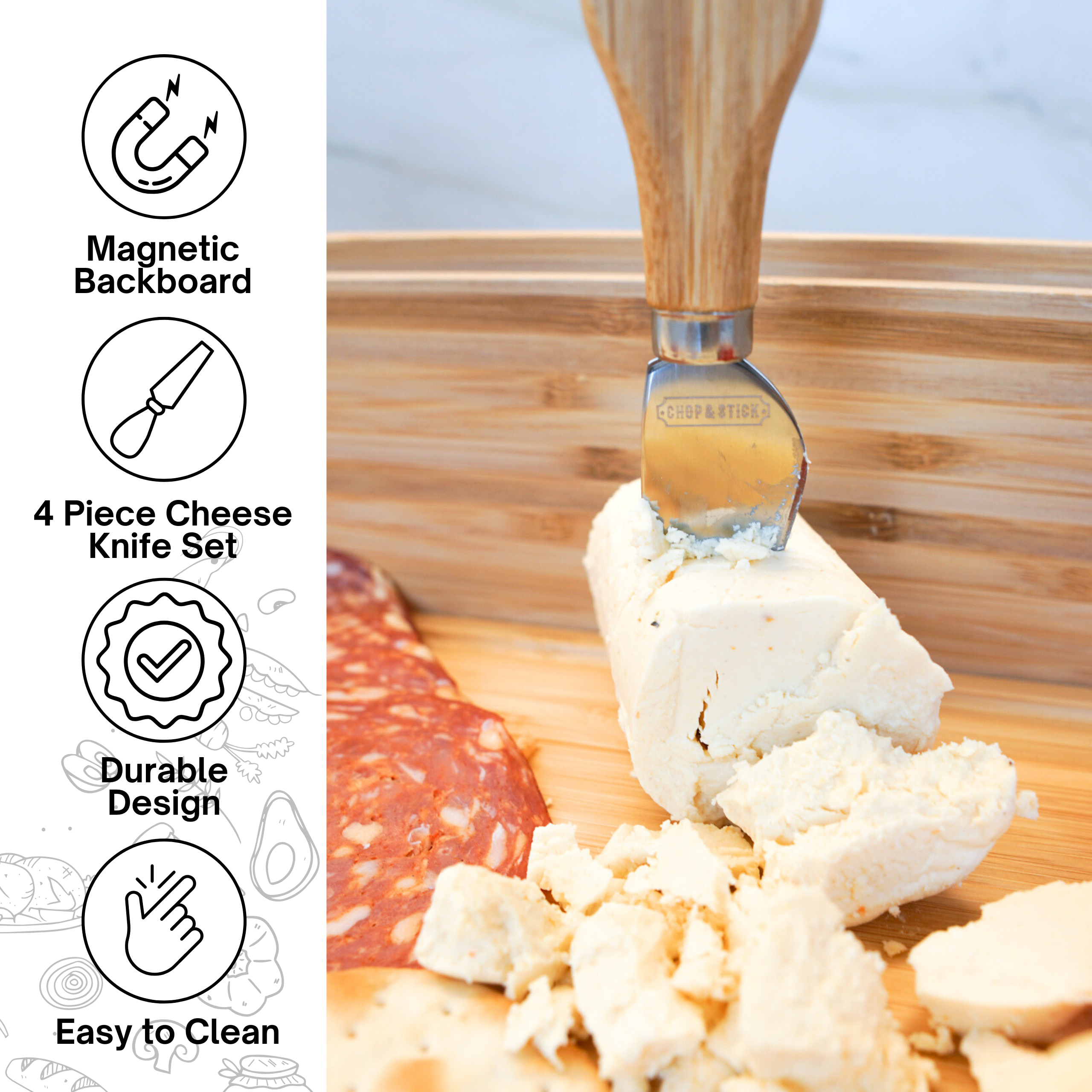 Chop & Stick Cutting Board "Classic" set